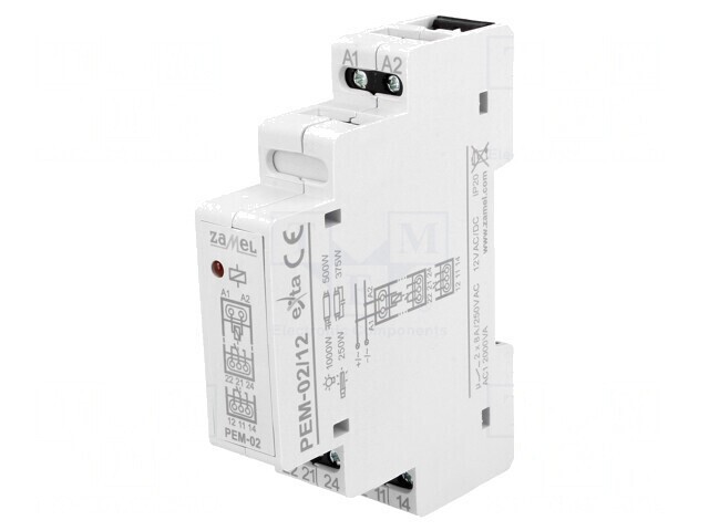 Releu Monostabil DPDT 12V AC/DC PEM-02/012