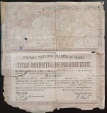 HST A2568N Titlu definitiv de proprietate fosta moșie Colibășanu Văleni Olt 1928