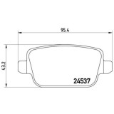 Placute frana Land Rover Freelander 2 (L359) 10.06-12.15, Spate, BREMBO