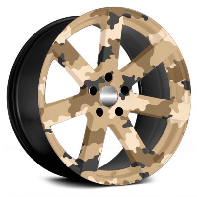 Folie decorativa jante auto fjt-28, set 4 bucati, &amp;Atilde; 60 cm, autoadeziva, print ecosolvent rezistent uv, tuning exterior foto