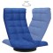 Scaun de podea pivotant, albastru, material textil - 6