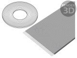 Cablu Bandă Neecranat Gri 0,635mm 40x30AWG 100FT