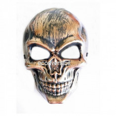 Masca de Halloween si Carnaval Bronz Aspect Metalic foto