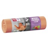 Saci menajeri, parfumati, aroma fructe, 10 bucati, 60L, manere pentru legat/transport, Venus Dsh, 490927