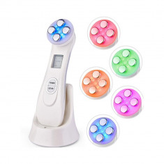 Aparat masaj si tratament facial, lumina LED, 5 in 1 foto