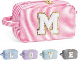 LIFE Personalizat Mare Cute Roz Machiaj Geantă - Inițial Cosmetic Travel Bag Lar, Oem