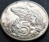 Moneda exotica 5 CENTI - NOUA ZEELANDA, anul 1989 *cod 4157 A, Australia si Oceania