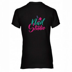 Tricou polo brodat personalizat &amp;quot;Nail studio&amp;quot; (Marime: XXL, Tip tricou: barbat, foto