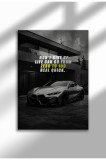 21mxm_DriveToWin_13|Motivational Car Poster, No Frame Canvas, "Hardest Worker" Quote, Drive to Win 2025 | A4 (21 x 29.7 cm) - 21mxm_DriveToWin_13