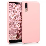 Husa pentru Huawei P20, Silicon, Rose Gold, 45689.89, Roz, Carcasa, Kwmobile