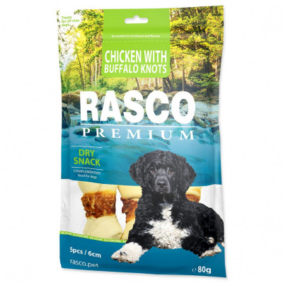 Rasco Premium Gustare uscată cu pui și noduri cu bizon 80 g foto