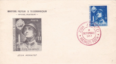 1951 Romania - FDC ZIUA ARMATEI foto
