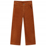 Pantaloni copii din velur, coniac, 116