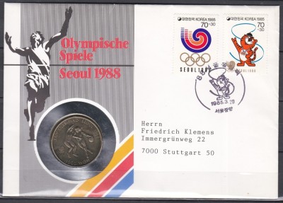 Germania 1988 - Jocurile Olimpice - Seul, FDC Numis foto
