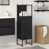 vidaXL Dulap de baie, negru, 33x33x120,5 cm, lemn prelucrat