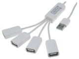 Hub USB 2.0 cu 4 Porturi USB A Plug and Play și Hot Swap