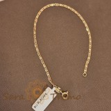 Bratara clasica unisex placata cu aur 18K, model cu placute - 19 cm