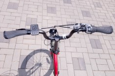 Bicicleta electrica pliabila Pegas Camping Dinamic rosu in stare buna foto