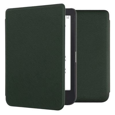 Husa Kwmobile pentru Kobo Clara 2E, Verde inchis, Piele ecologica, KWM000017NS007C foto