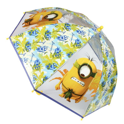 Umbrela manuala transparenta copii - Minions foto