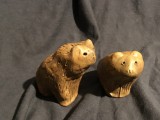 Vintage / Design / Arta - Doua figurine din ceramica realizate manual / Ursi !