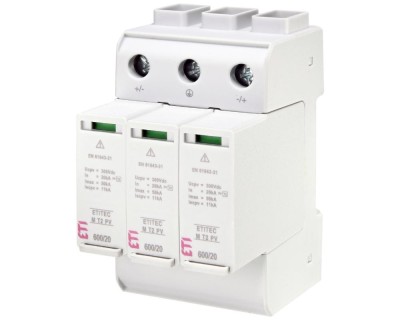 Descarcator T2 3P 600V 20kA fara semnalizare Eti 002440735 foto