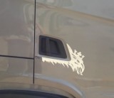 Set Ornamente Maner Usa Cromate SCANIA S (2016-) Logo Griff, Tuning Exterior Auto, 2 Bucati