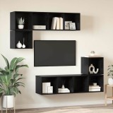Cumpara ieftin Set comoda TV 4 buc. 37 x 37 x 142,5 cm Stejar Negru