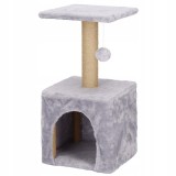Ansamblu de joaca pentru pisici, cu loc pentru zgariat, ascuns, platforma, 62cm, gri Household NewTrend
