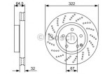 Disc frana MERCEDES C-CLASS T-Model (S204) (2007 - 2014) BOSCH 0 986 479 408