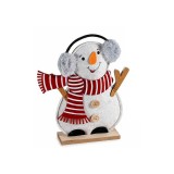 Figurina Craciun Om Zapada lemn textil multicolor cm 13 x 5 x 36 H