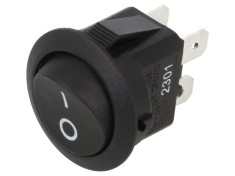 Rocker Switch DPST ON-OFF 10A 125VAC Black foto