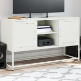 vidaXL Dulap TV, alb, 100,5x39x60,5 cm, oțel