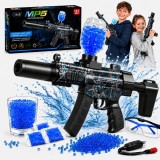Cumpara ieftin Pusca Jucarie MP7 Albastru, Bile Gel, 68 cm, Automat Manual, Acumulator USB, Amortizor, Rezervor Mare