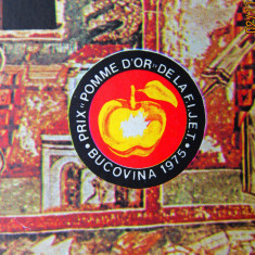 Bucovina Manastiri,premiul"Mărul de Aur-1975"-Pliant cu harta in L franceza.Rara