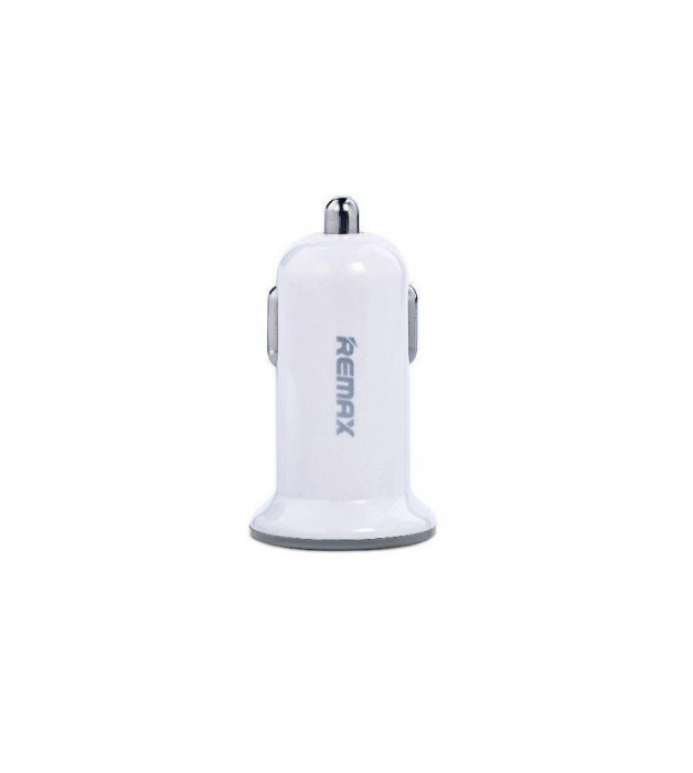 REMAX Duo USB QC 2.1A / 1A &icirc;ncărcător de mașină Premium-Culoare Alb