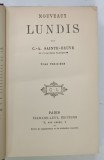 NOVEAUX LUNDIS , TOME TREIZIEME par C. -A. SAINTE - BEUVE , PERIOADA INTERBELICA