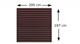 Gard metalic jaluzea Maro brun 200 cm / 197 cm Suruburi ascunse grosime 0.6 mm, Metallic Group