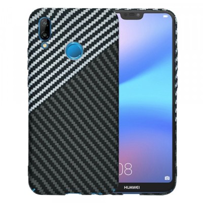 Husa pentru Huawei P20 Lite, Techsuit, Carbonite FiberShell, Gri foto