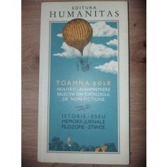 Toamna 2018Noutati, avanpremiere, selectie din catalogul de non fictiune