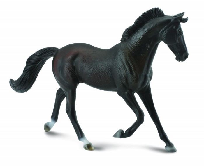 Figurina Iapa Thoroughbred Neagra pictata manual XL Collecta