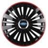 Set 4 Capace Roti pentru Ford, model Falcon Black Cu Rama Rosie, R16, FORD