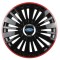 Set 4 Capace Roti pentru Ford, model Falcon Black Cu Rama Rosie, R16, FORD