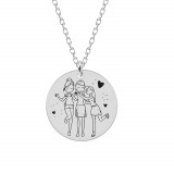 Sisters - Colier personalizat din argint 925 pentru surori - Banut, Bijubox