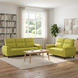 Cumpara ieftin Set de canapea 2 pcs Verde deschis Tesatura