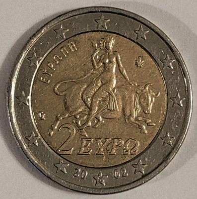 2 euro Grecia - 2002 (S - in stea) foto