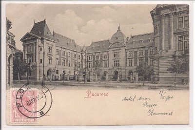 Carte postala circulata in anul 1900 Bucuresti foto