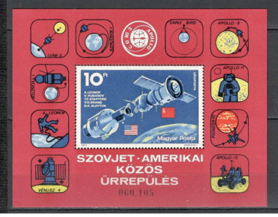 Ungaria.1975 Posta aeriana:Cosmonautica-Bl. SU.400 foto