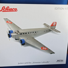 Macheta avion Junkers JU52/3m Elvetia 1939 WWII - Schuco 1/72 WW2