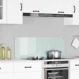 vidaXL Contrablat bucătărie alb 110x40x0.6 cm sticlă securizată